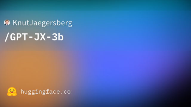 KnutJaegersberg/GPT-JX-3b