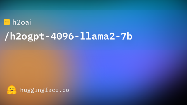 h2oai/h2ogpt-4096-llama2-7b