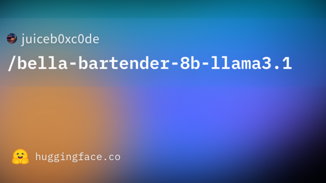 juiceb0xc0de/bella-bartender-8b-llama3.1